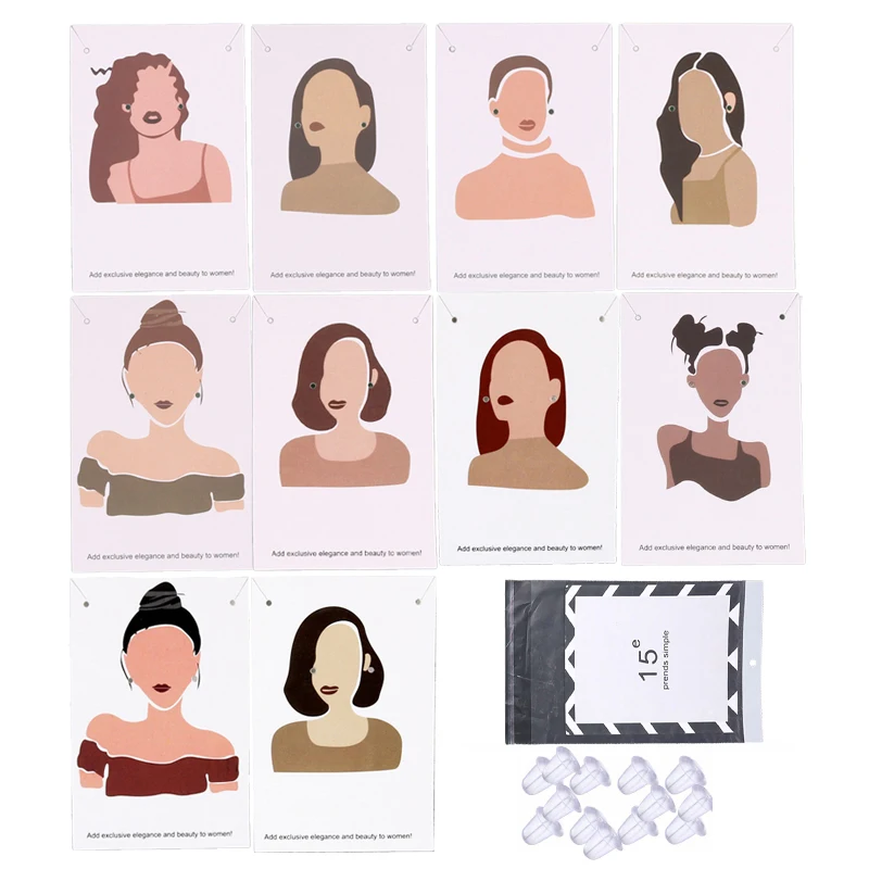 

5 шт., картонные серьги-гвоздики, 6 Х9 см