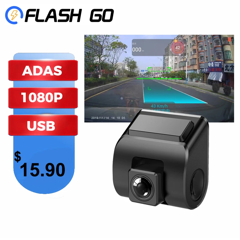 

Car Video Camera Recorders Android USB Car DVR 1080P HD ADAS Dash Cam HD Lens Driving Recorder Hidden Type for Android