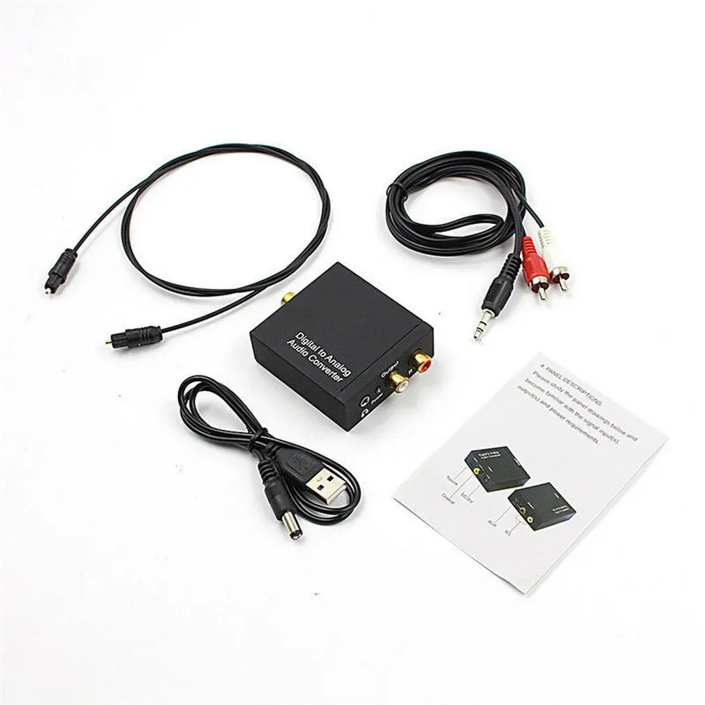 

3,5 мм Цифровой коаксиальный Toslink оптический к аналоговому L/R RCA аудио конвертер адаптировать + оптический волоконный кабель Bluetooth ONLENY Single