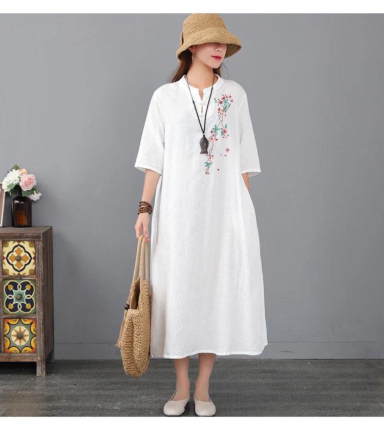 Китайское платье cheongsam qipao, современное хлопковое льняное платье cheongsam, платье cheongsam с коротким рукавом и вышивкой, женское нижнее белье