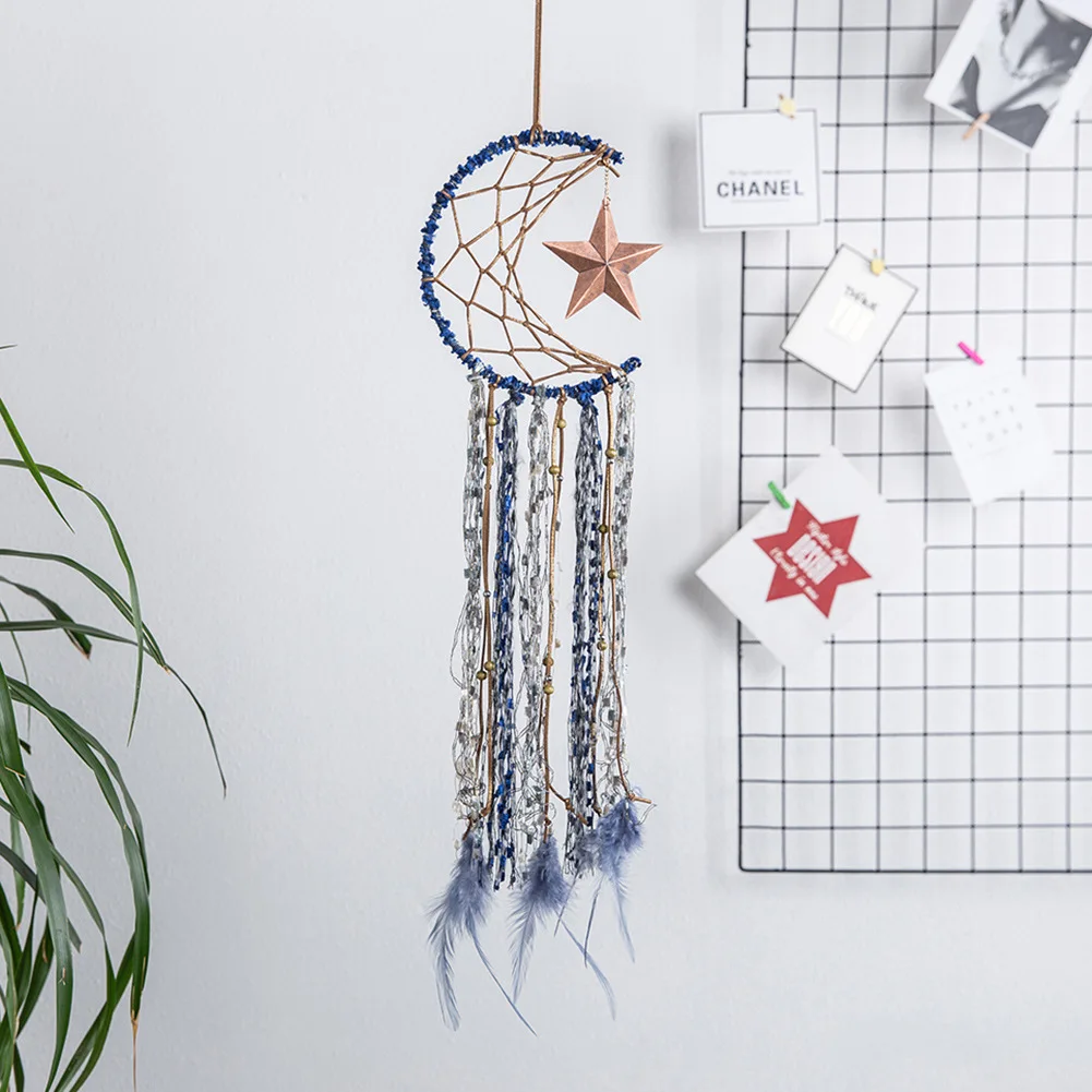 

Amazon Explosive Hot-selling Pentagram Dream Catcher Bell Pendant Star Moon Dream Catcher Pendant
