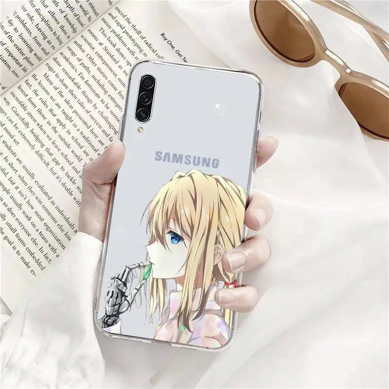 

Violet Evergarden Phone Cases Transparent for Samsung A71 S9 10 20 HUAWEI p30 40 honor 10i 8x xiaomi note 8 Pro 10t 11