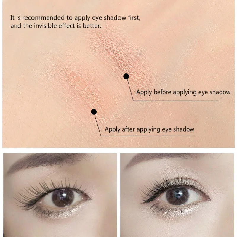 

1Box Ultra Invisible Eyelid Paste Natural Double Eyelid Tape Mesh Lace Eyelids Fibers With Stick Not Reflective No Easy Fall Out