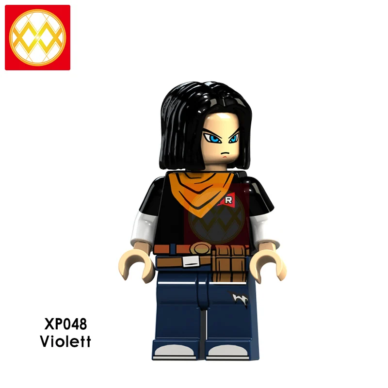 XP048 violett Dragon Ball Z строительные блоки Гоку Вегета Мастер Роши криллин стволы супер Saiyans Аниме Коллекция игрушек для детей Подарки - Цвет: XP048 violett