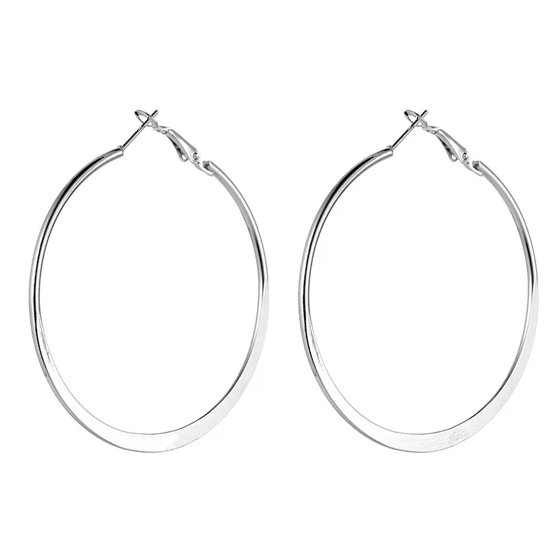 

Gold Silver Color Alloy Hoop Earrings for Women Small Simple Round Circle Huggies Ear Rings Steampunk Accessories