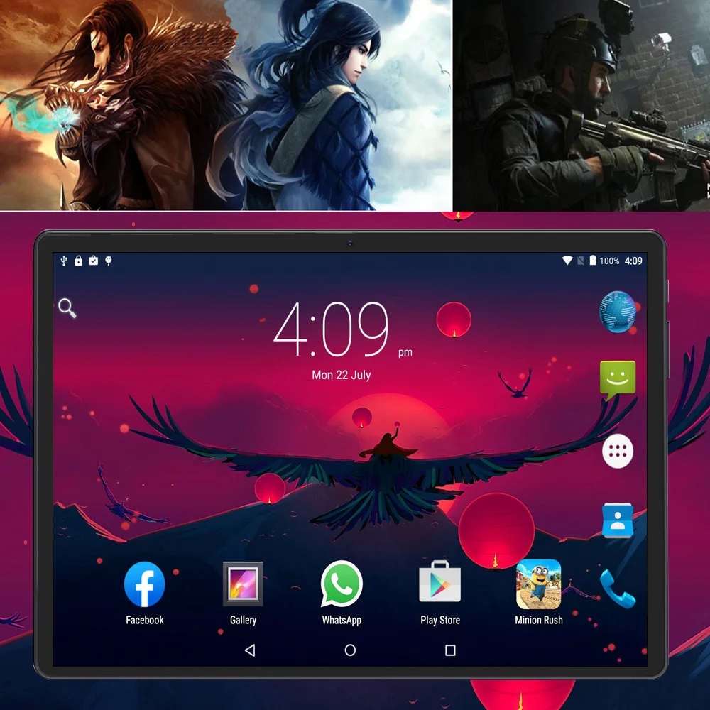 10,1 дюймов ПК Планшеты Android 9,0 3g/4g Телефонный звонок десять ядер 8 ГБ ОЗУ 128 Гб Две sim-карты Мп Bluetooth Wi-Fi планшетный ПК+ клавиатура
