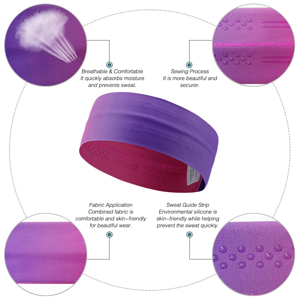 

Yoga Basketball Running Sport Athletic Running Sports Sweat Head Hair Sweatband Non Slip Sweatbands Headband Grip Tennis For