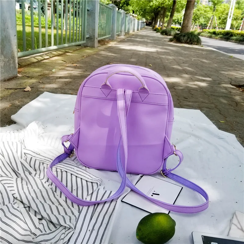 Корейский женский рюкзак Moon Hollow Outdoor на молнии однотонный Многофункциональный из