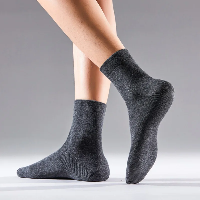 Носки мужские хлопковые 4 пары/Лот мягкие дышащие в деловом стиле повседневные