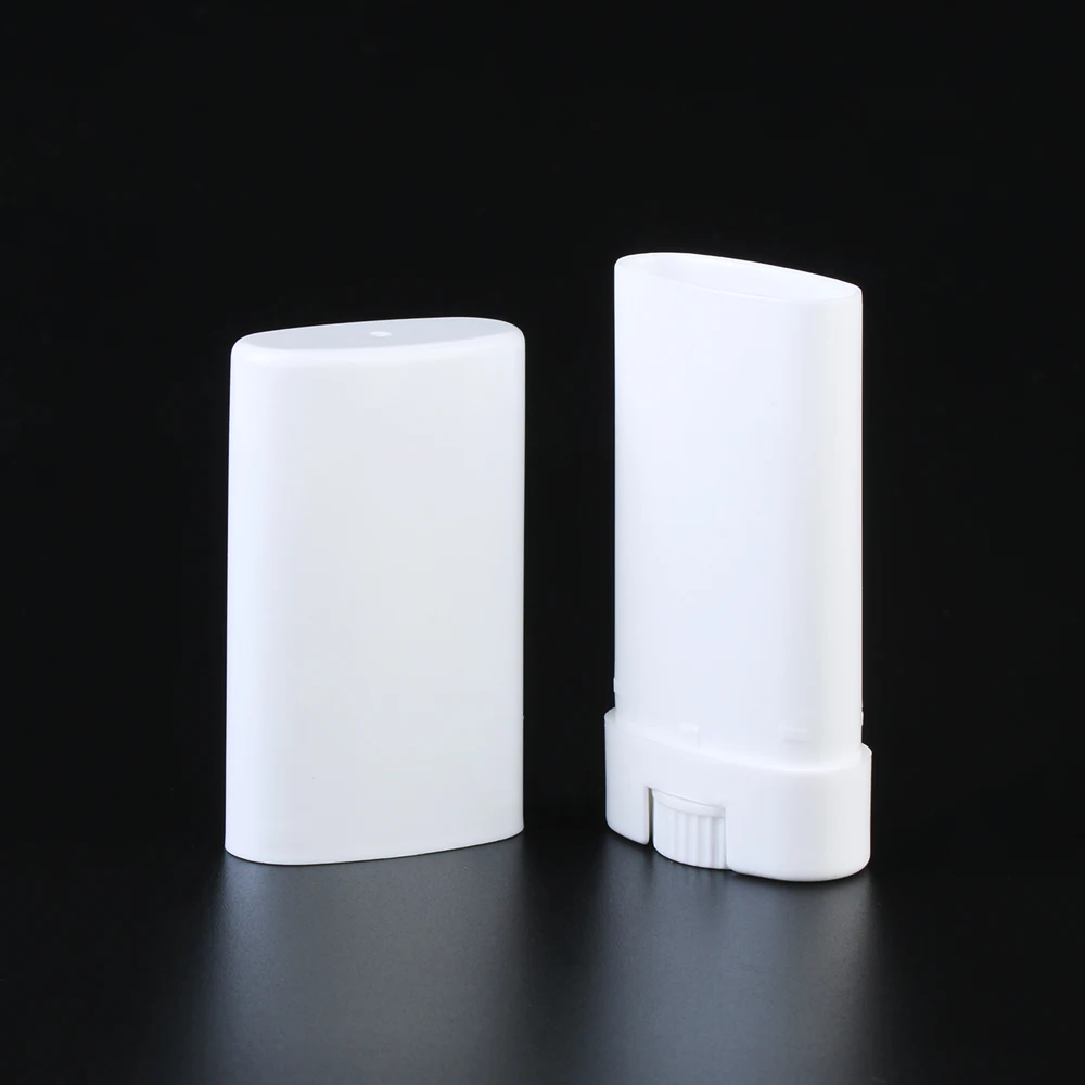 1 шт. прозрачный белый овальный пластиковый бальзам для губ трубки