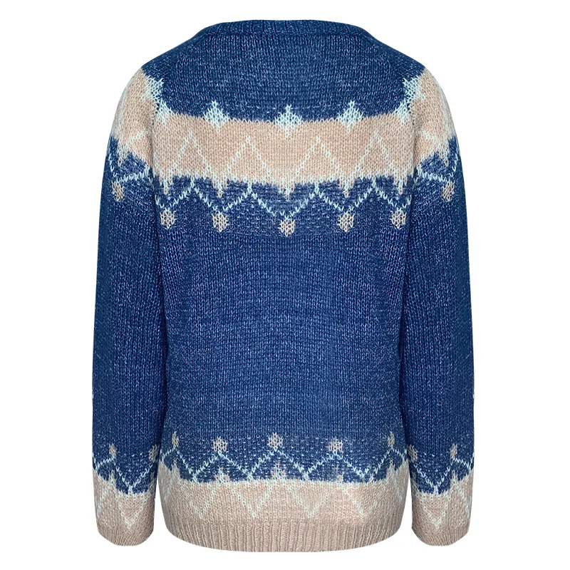 Женский Повседневный вязаный свитер вязаные пуловеры с высоким воротником