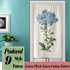 Декоративная занавеска для кухонной двери s Цветочная цифровая печать, льняная дверная занавеска Noren для ванной, спальни, занавеска s настраиваемая