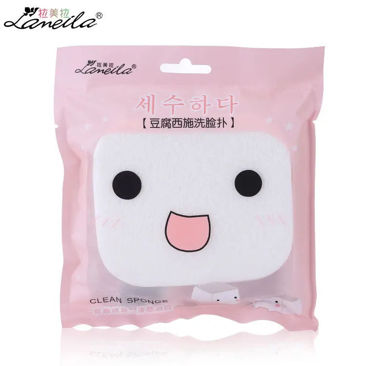 

PVA Tofu Facial Cleaning Puff Strong Soft Skin Deep Cleaning Sponge B0028