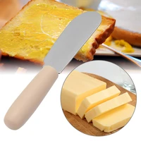 12pcs mini stainless steel spatula scraper knives breakfast sandwich cheese slicer spreader butter knife with plastic handle