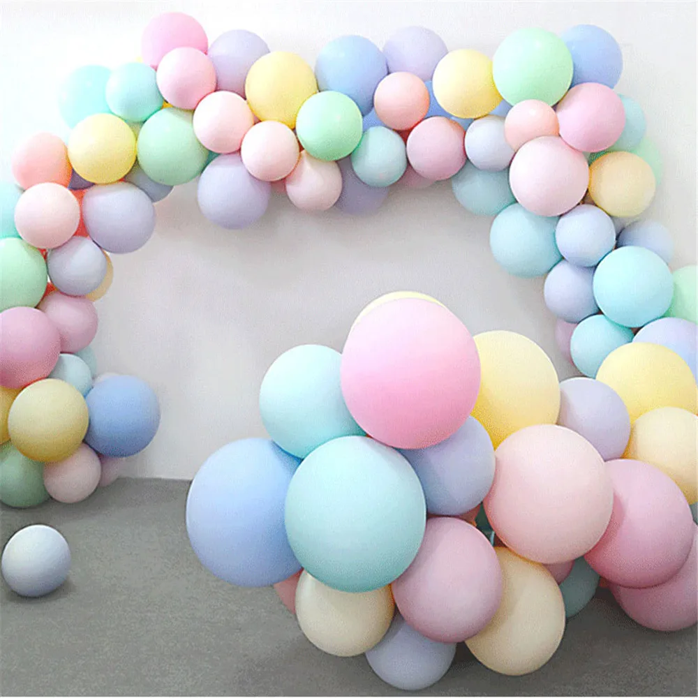 

5pcs 18 inch New Oval Macaron Latex Balloons Pink Blue Birthday Party Inflatable Helium Macaron Balloon Arch Decoration
