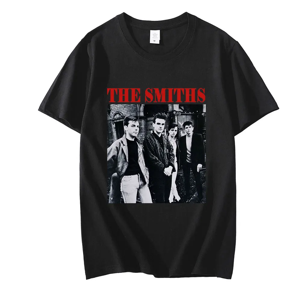 

Men Cotton Brand Tee Shirt Vtg The Smiths Band Shirt Morrissey The Cure Rock Meat Is Murder Punk Paper Thin Fashion T-Shirt