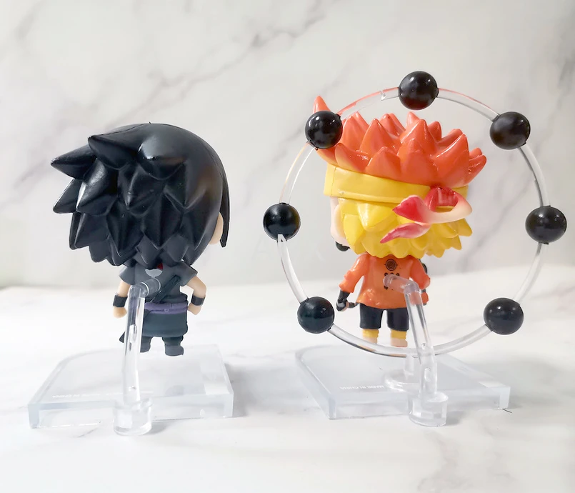 

9CM Naruto Uchiha Sasuke Uzumaki Naruto PVC Figure Action Anime Collectible Model Toys Q Version Box Egg Figure