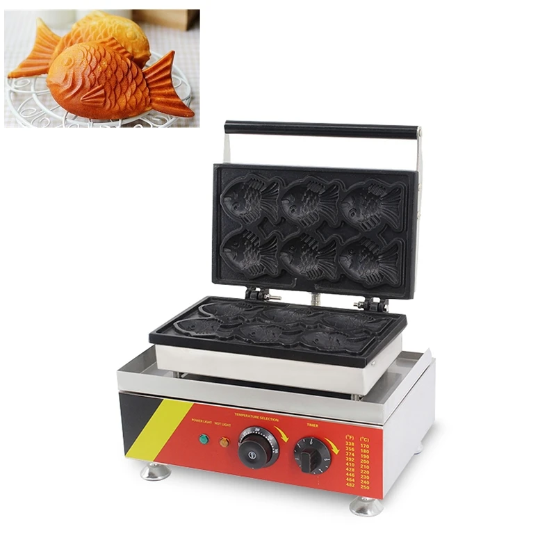 6 шт. японская машина для выпечки рыбы и вафель|Вафельницы мультипекари| |