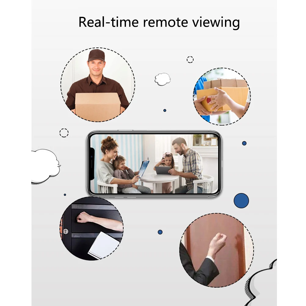 M13 Security Remote Monitoring Alarm Smart Anti-theft Visible Easy Install ABS Wireless Doorbell Video WIFI Two-way Intercom |