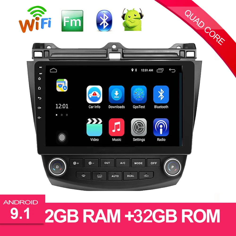 10 1 &quot2DIN Android автомобильный мультимедийный плеер GPS навигация для Honda Accord 7 2003 2004 2005