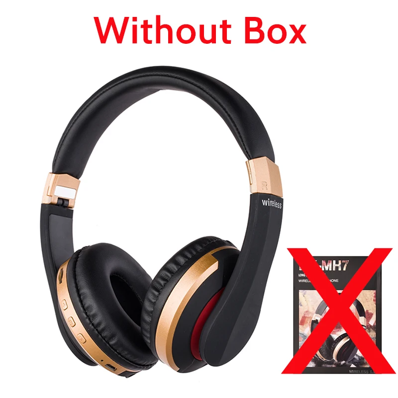 Gold without Box Bluetooth наушники 5,0 Беспроводные наушники с Bluetooth наушники Проводная гарнитура с микрофоном для мобильного телефона для бега - Цвет: Gold without Box