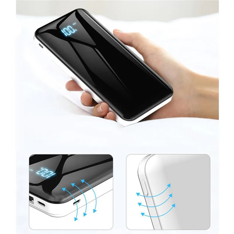 30000mah portable power bank fast charger powerbank external battery pd type c port suitable for iphone xiaomi poverbank free global shipping