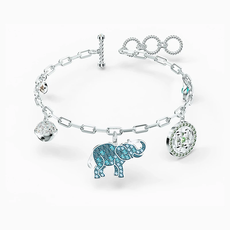 

The 2020 sparkly Blue Crystal Elephant Planet casual style adjustable bracelet