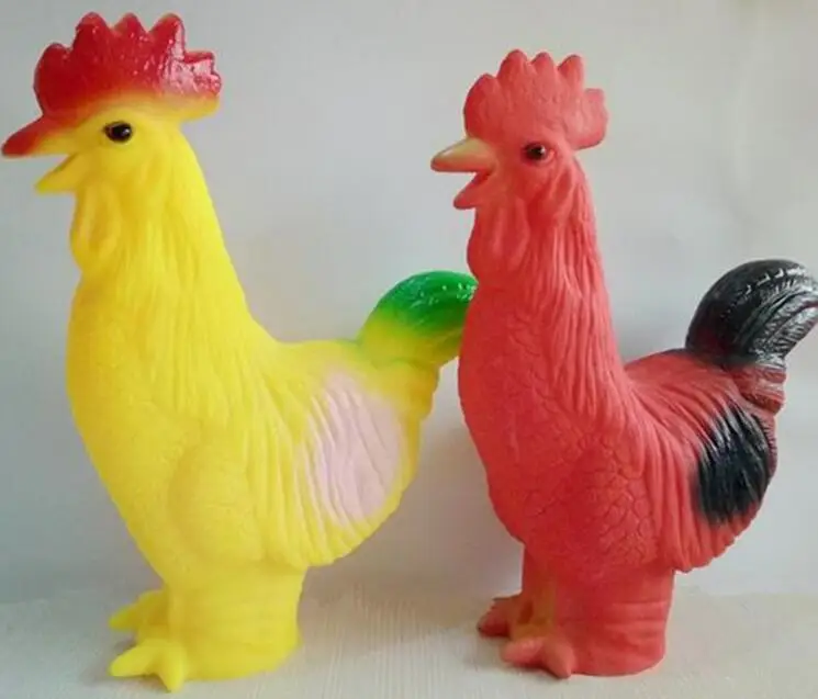 Большой силиконовый петух ферма животное модель Фигурка Дети обучающая игрушка