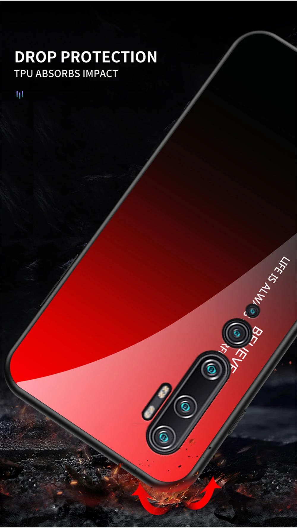 Note 10 Pro Чехол Zroteve силиконовая рамка стеклянная крышка для Xiaomi mi Note 10 чехол обесцвечивающее стекло задняя крышка Xia mi Xio mi Note 10