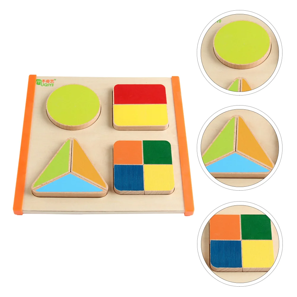 

1 Set Kids Fraction Jigsaw Puzzles Rainbow Building Blocks Child Educational