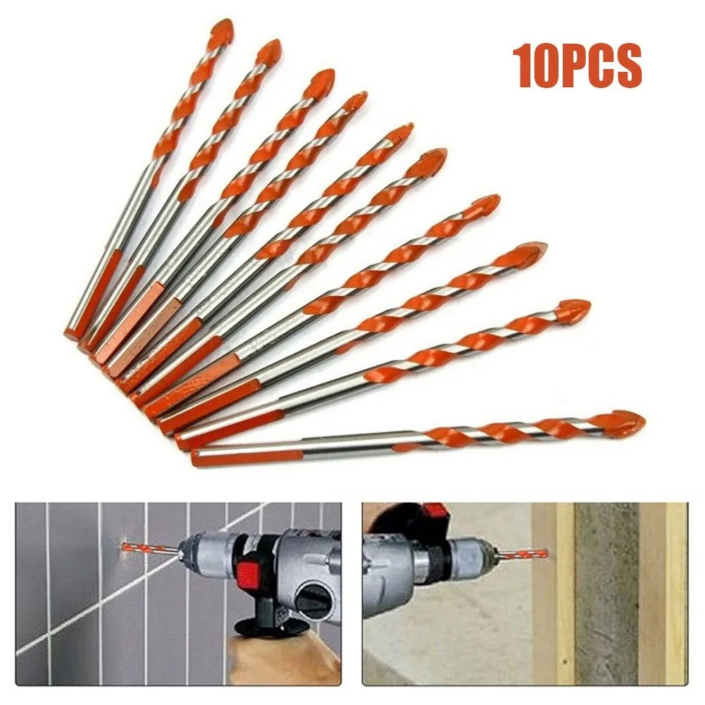 

Triangular Shape Handle Drill Bit Tungsten Carbide 10PCS Drilling Durable