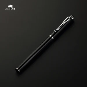 Ручка перьевая Jinhao 301, гладкая чернаябелая, 0,38