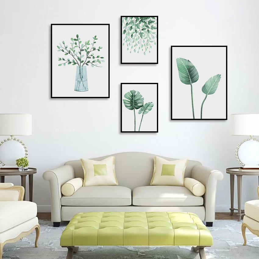 Украшение для гостиной маленькое свежее зеленое растение художественная