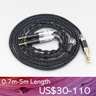 8-жильный плетеный кабель LN007467 4,4 мм xlr 2,5 мм 6,5 мм с серебряным покрытием для наушников для аудио-техники ATH-R70X