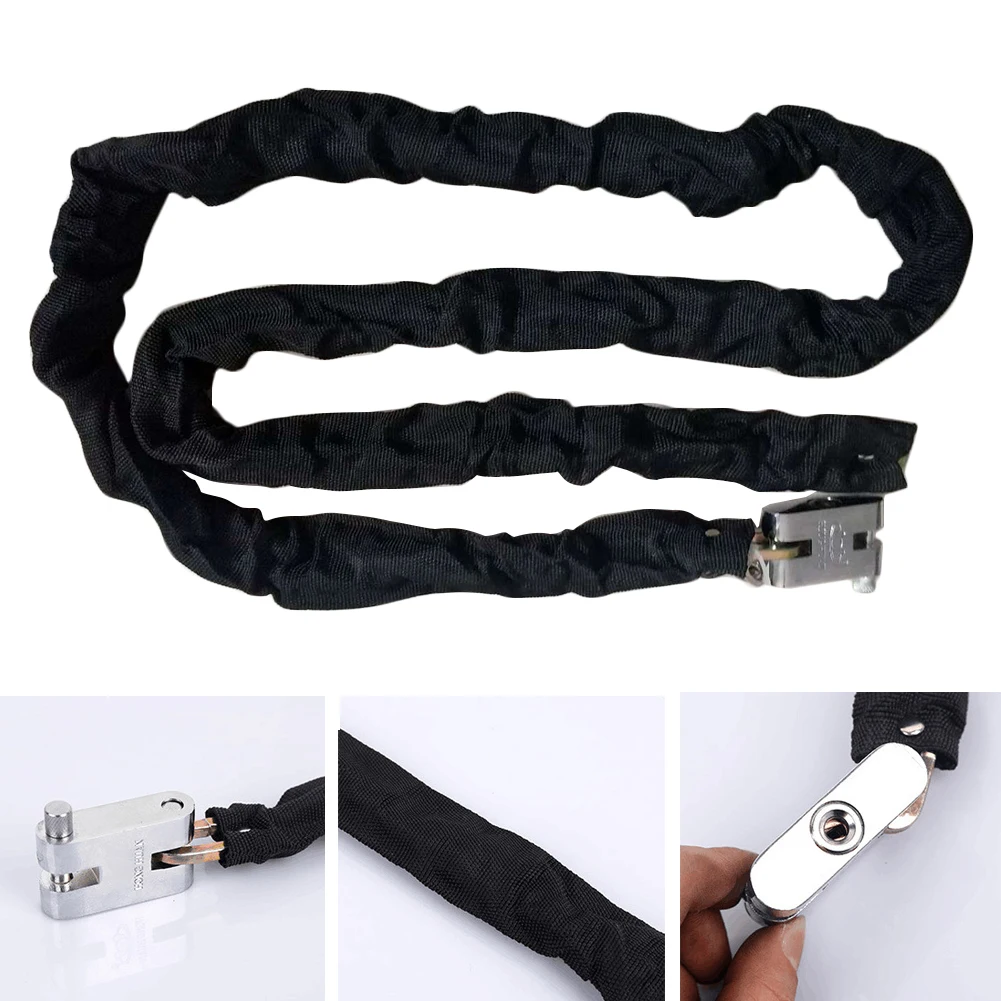 

1.8m Anti Theft Metal Protective Heavy Duty Rustproof Portable Security Chain Lock Universal Motorbike Bicycle Outdoor Durable