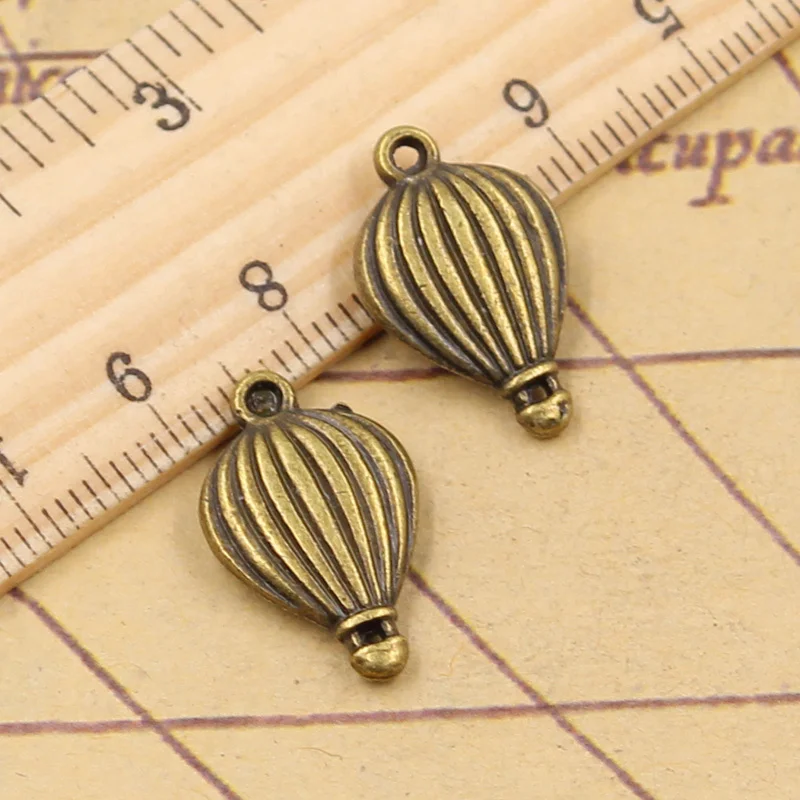 

12pcs Charms Hot Air Balloon 21x13mm Tibetan Bronze Silver Color Pendants Crafts Making Findings Handmade Antique DIY Jewelry