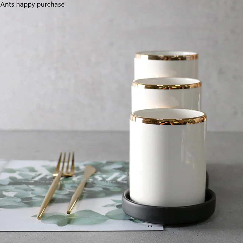 Золотая Трассировка керамическая корзина для палочек товары дома кухни