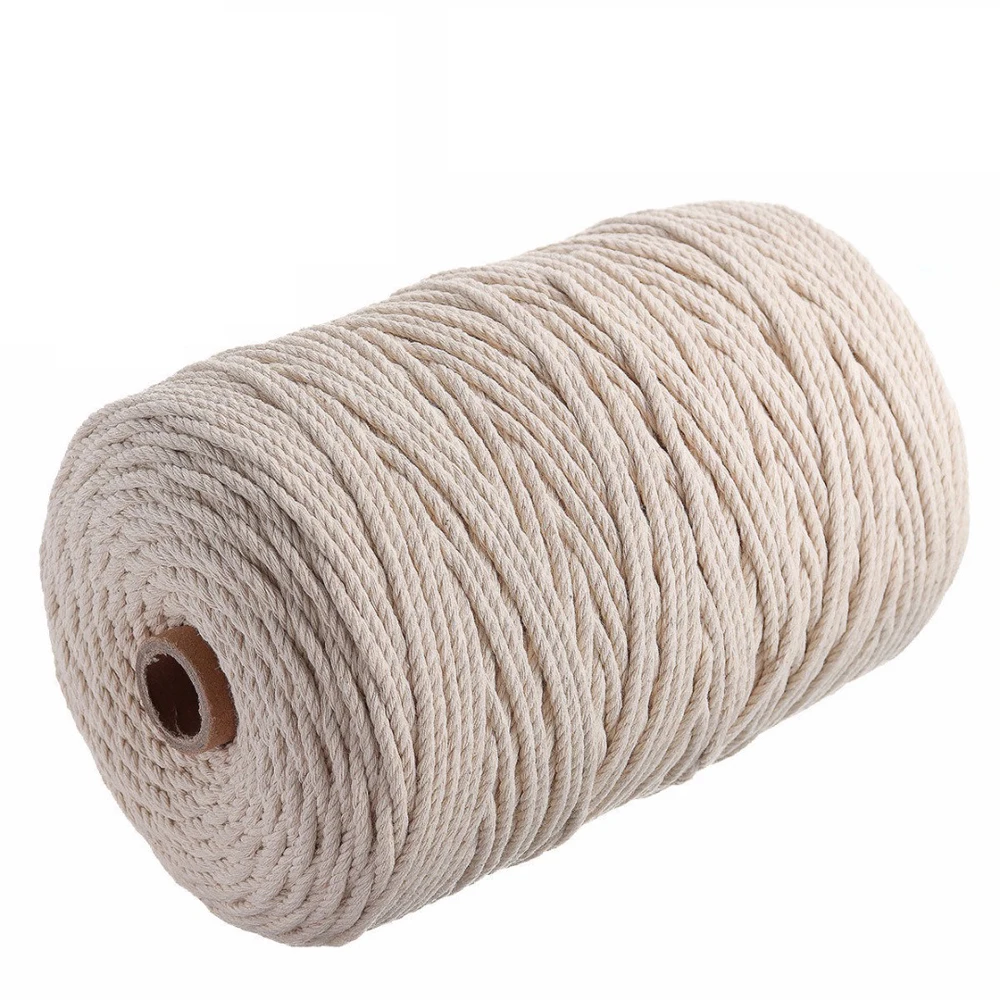 4 мм хлопковая веревка макраме для вешалок растений настенные Подвески DIY