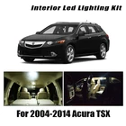 Для Acura TSX 2004-2013 2014 Canbus автомобисветодиодный няя карта купольный багажник номерной знак комплект освещения автомобиля аксессуары