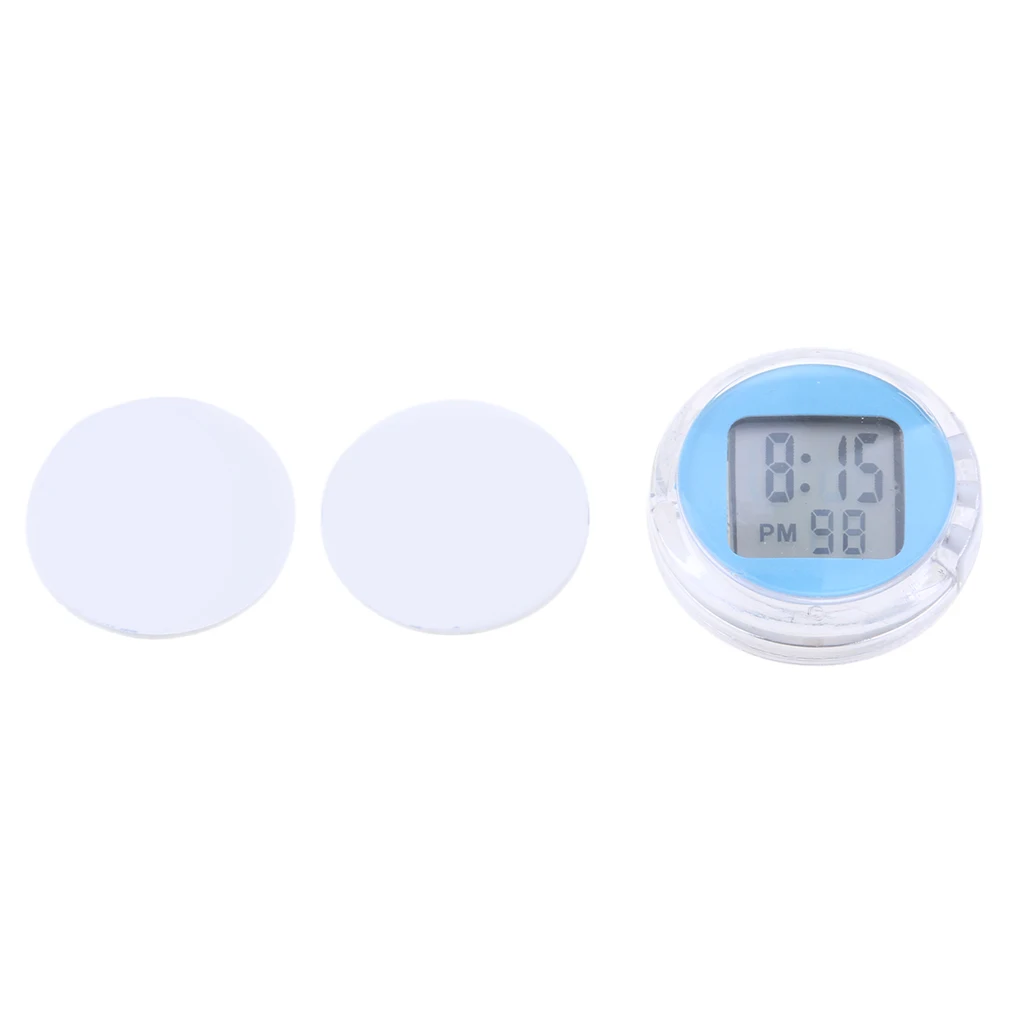 Blue 1 шт. час минут секунды метр Guage мотоцикл велосипед водонепроницаемые цифровые часы 5 цветов - Цвет: Blue