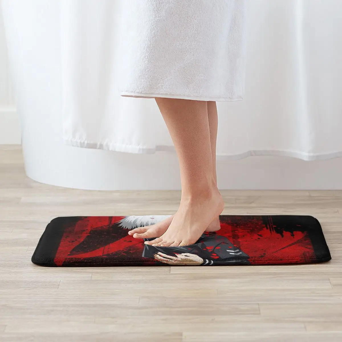 Коврик придверный из полиэстера нескользящий моющийся