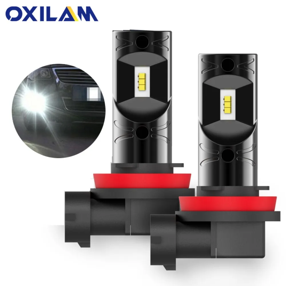 OXILAM 2 шт. H8 светодиодный ные H11 Противотуманные фары для Toyota Corolla CHR Camry 2018 Auris H10 H16 H27