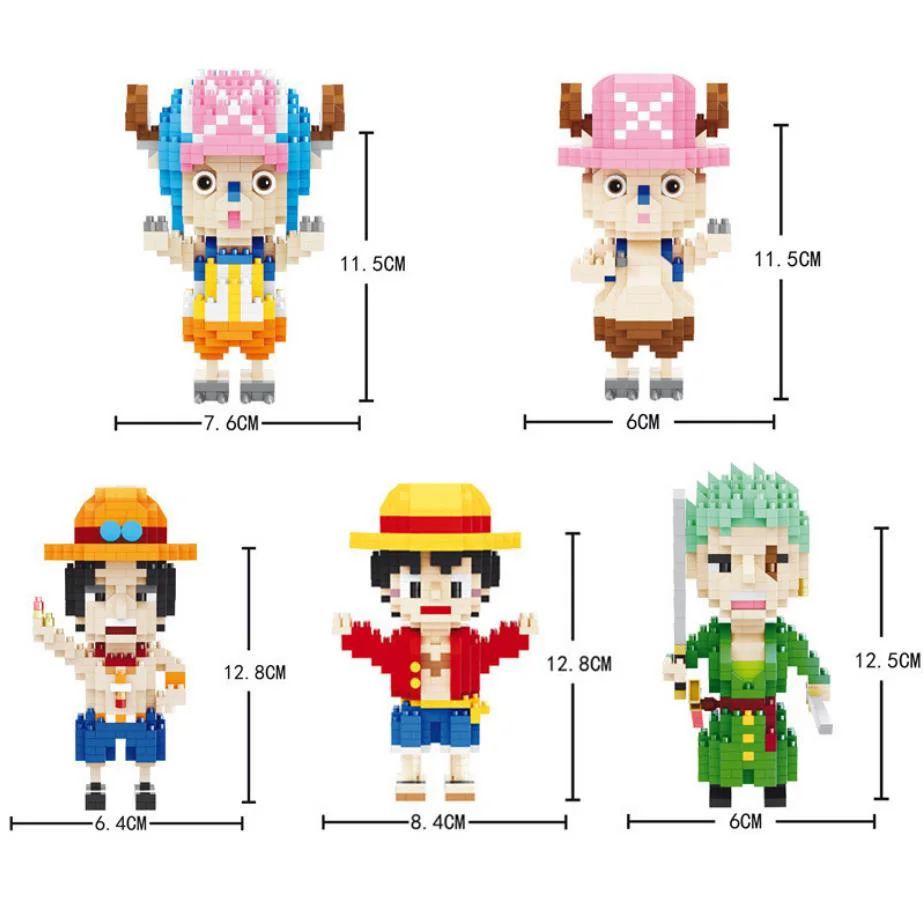 Японское аниме one piece micro diamond block Обезьяна D Luffy Portgas Ace Roronoa Zoro TONY Chopper пиратские