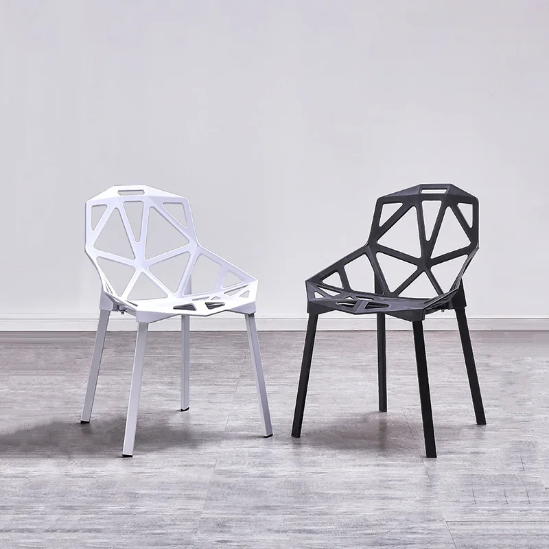 Скандинавские креативные PP пластиковые полые стулья обеденные для обеденных