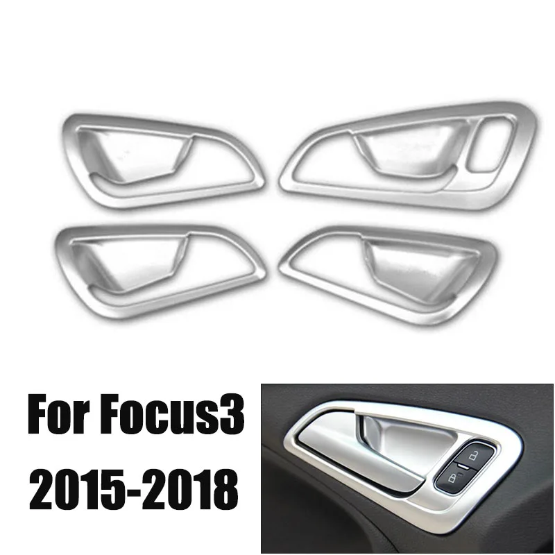 

Аксессуары для стайлинга автомобиля, внутренняя ручка, чаша, отделка, декоративная наклейка, отделка, чехол для Ford Focus 3 4 mk3 седан, хэтчбек 2012-2020