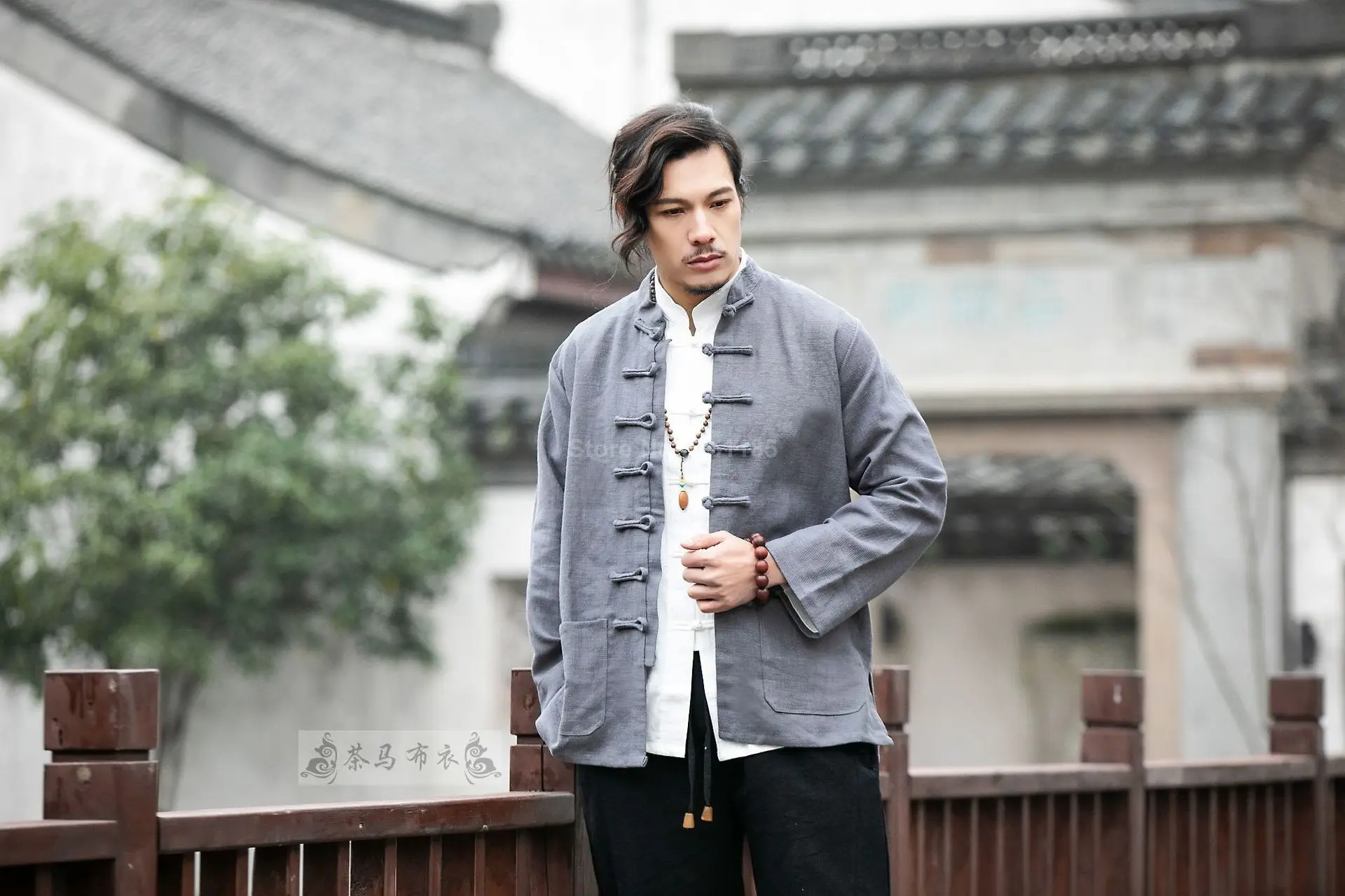 Осенние мужские льняные куртки Hanfu в китайском стиле, традиционные топы, костюм Tang, Свободная блуза с длинными рукавами, Восточная одежда Kung Fu Asia