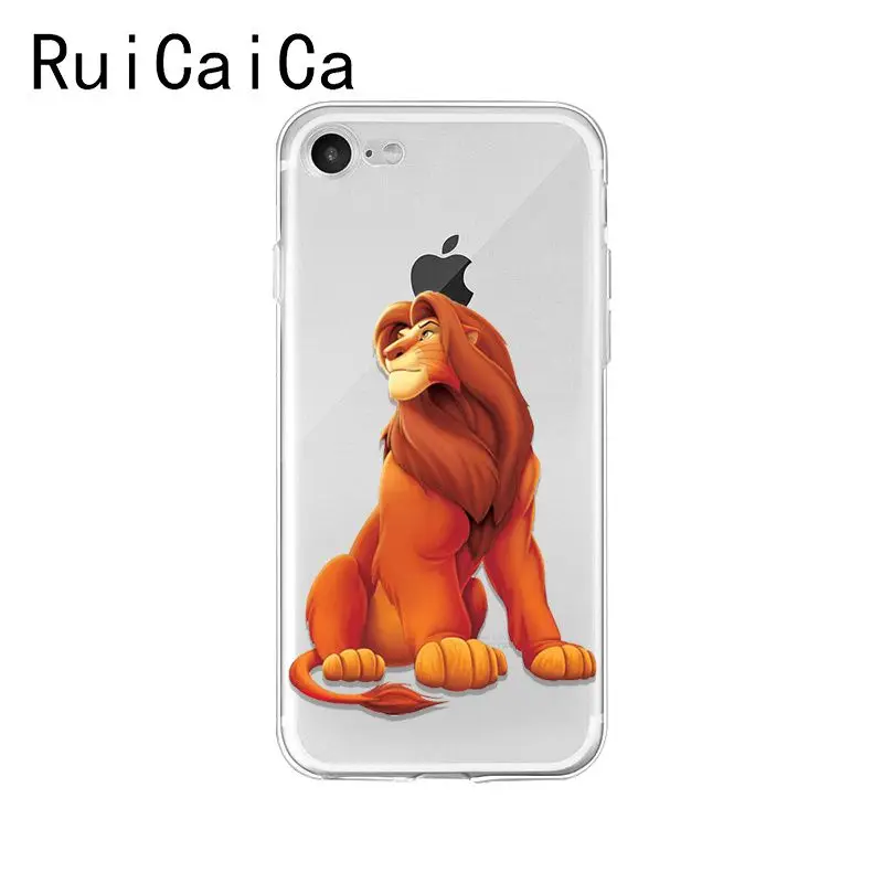 Ruicaica лев Король Simba мультфильм Мода Новинка чехол для телефона Fundas для iPhone 8 7 6S Plus X XS MAX 5 5S SE XR 10 Чехол
