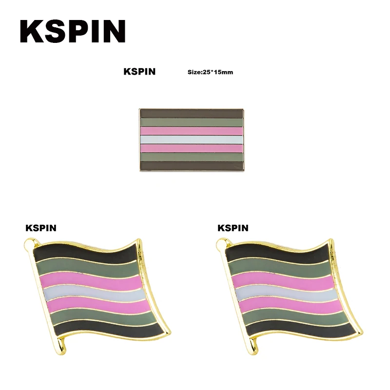 ЛГБТ Радужная гомосексуальная помада Поцелуй губ Лесбийский флаг сердце-значок булавка Брошь Иконки XY0633.