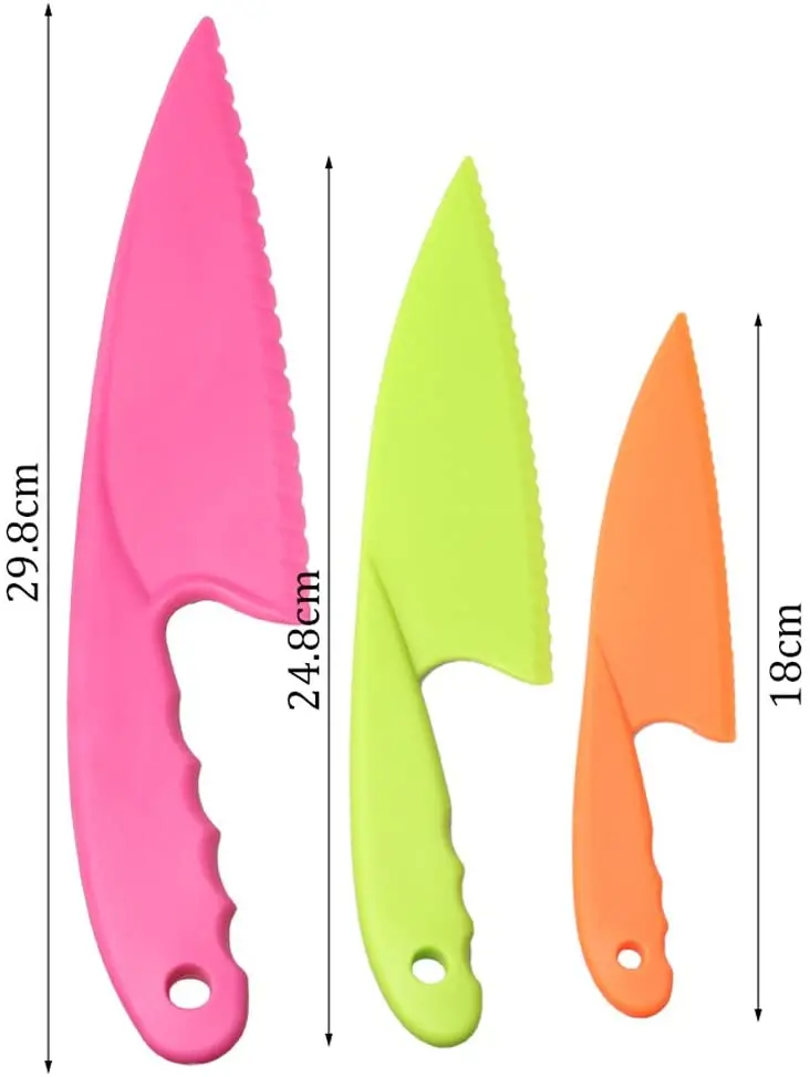 3 шт. набор пластиковых кухонных ножей нейлоновые кухонные ножи для детей