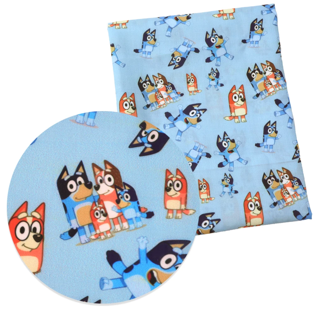 50*145 см полиэстер хлопок ткань для платья девочек с героями мультфильма Щенячий